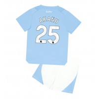 Camiseta Manchester City Manuel Akanji #25 Primera Equipación Replica 2023-24 para niños mangas cortas (+ Pantalones cortos)